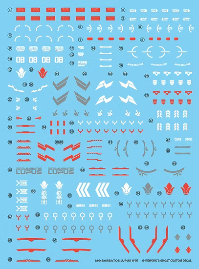 G-rework [MG] Barbatos Lupus Water Decal - Trinity Hobby