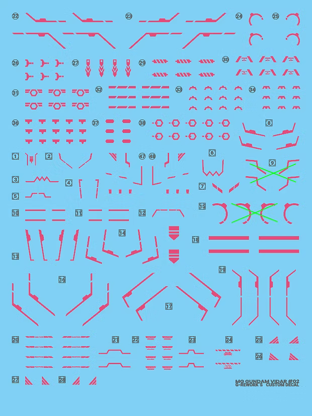GREWORK [MG] GUNDAM VIDAR Water Decal - Trinity Hobby