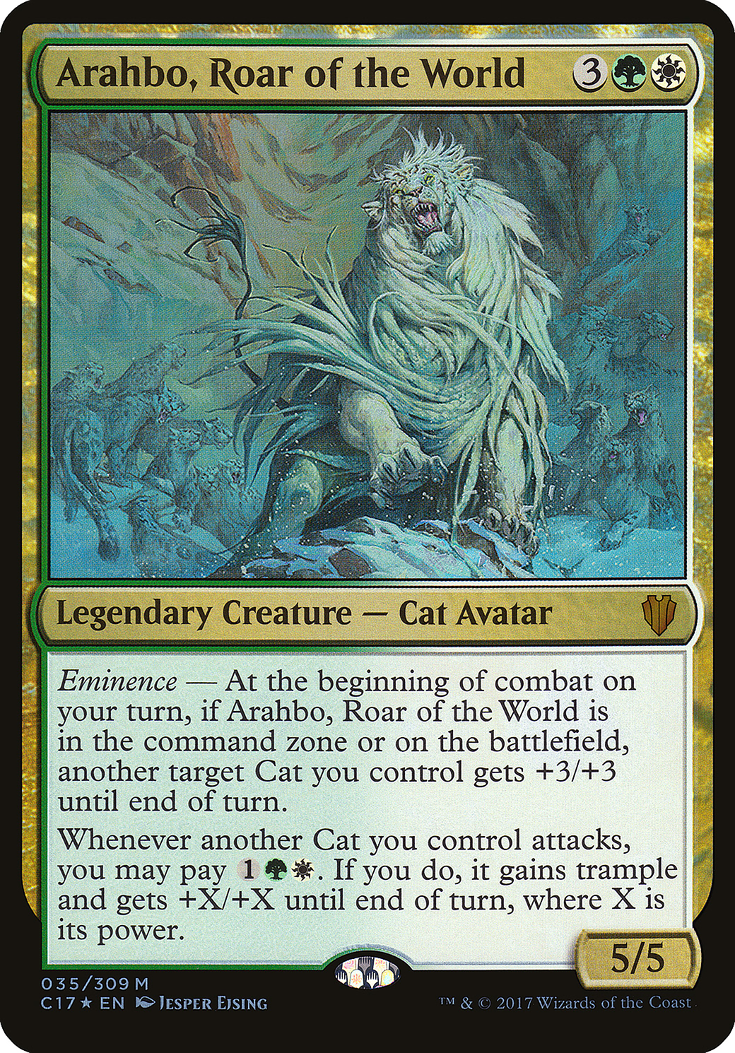 Arahbo, Roar of the World (Oversized) [Commander 2017 Oversized] - Trinity Hobby