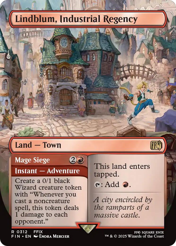 Lindblum, Industrial Regency // Mage Siege  [Foil]  (FIN-312) - [FINAL FANTASY] (Borderless)
