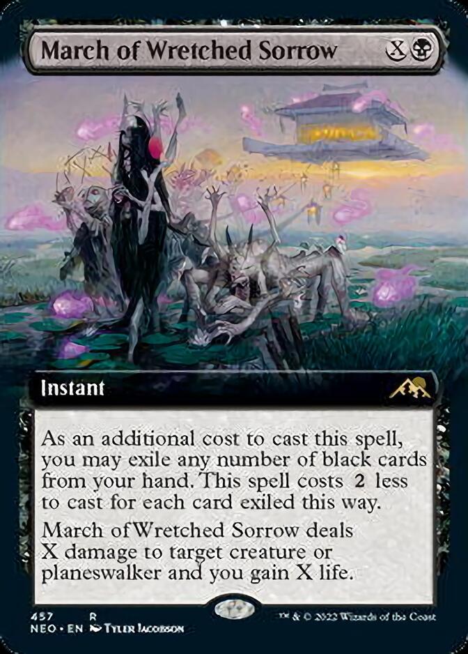 March of Wretched Sorrow (Extended Art) [Kamigawa: Neon Dynasty] - Trinity Hobby