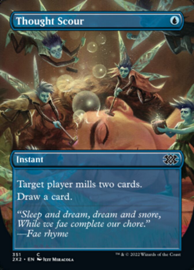 Thought Scour (Borderless Alternate Art) [Double Masters 2022] - Trinity Hobby