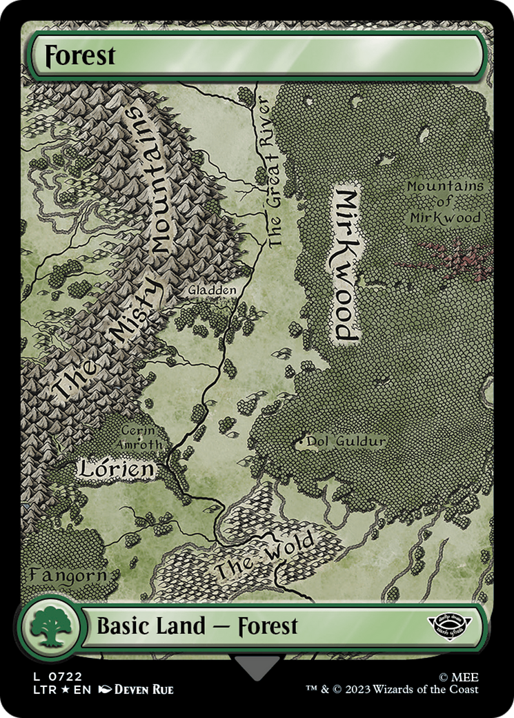 Forest (0722) (Surge Foil) [The Lord of the Rings: Tales of Middle-Earth] - Trinity Hobby