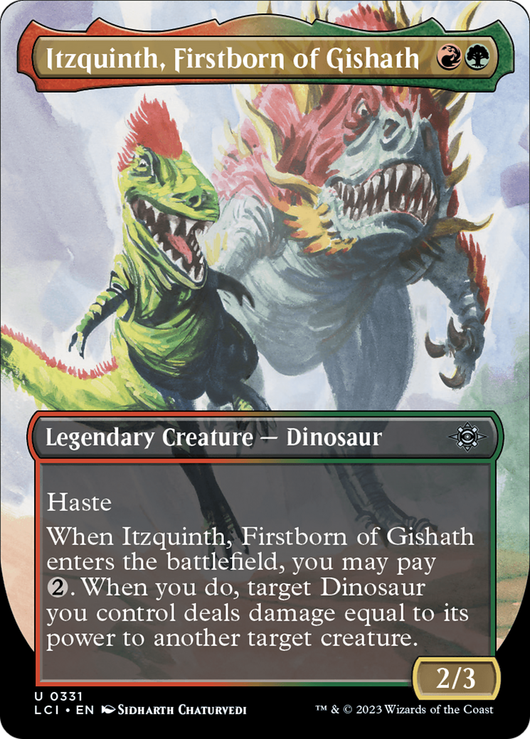 Itzquinth, Firstborn of Gishath (Borderless) [The Lost Caverns of Ixalan] - Trinity Hobby