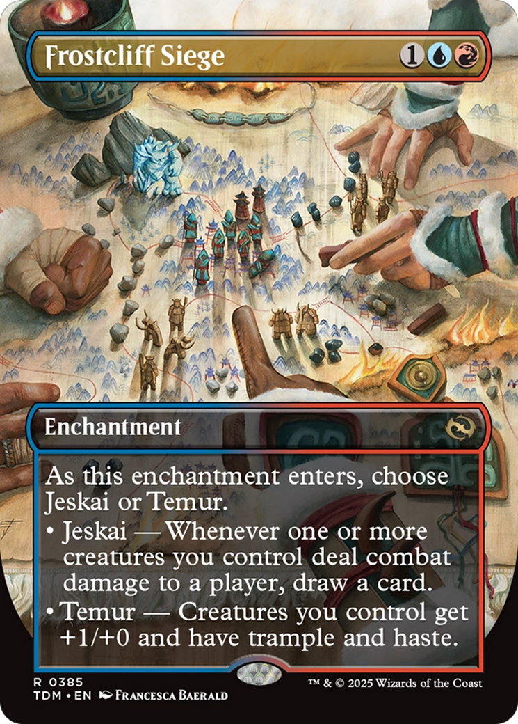 Frostcliff Siege  [Foil]  (TDM-385) - [Tarkir: Dragonstorm]: (enchantment) (Borderless)
