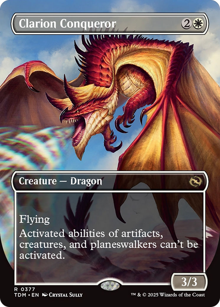 Clarion Conqueror // Clarion Conqueror  (TDM-377) - [Tarkir: Dragonstorm] (Borderless) - Trinity Hobby
