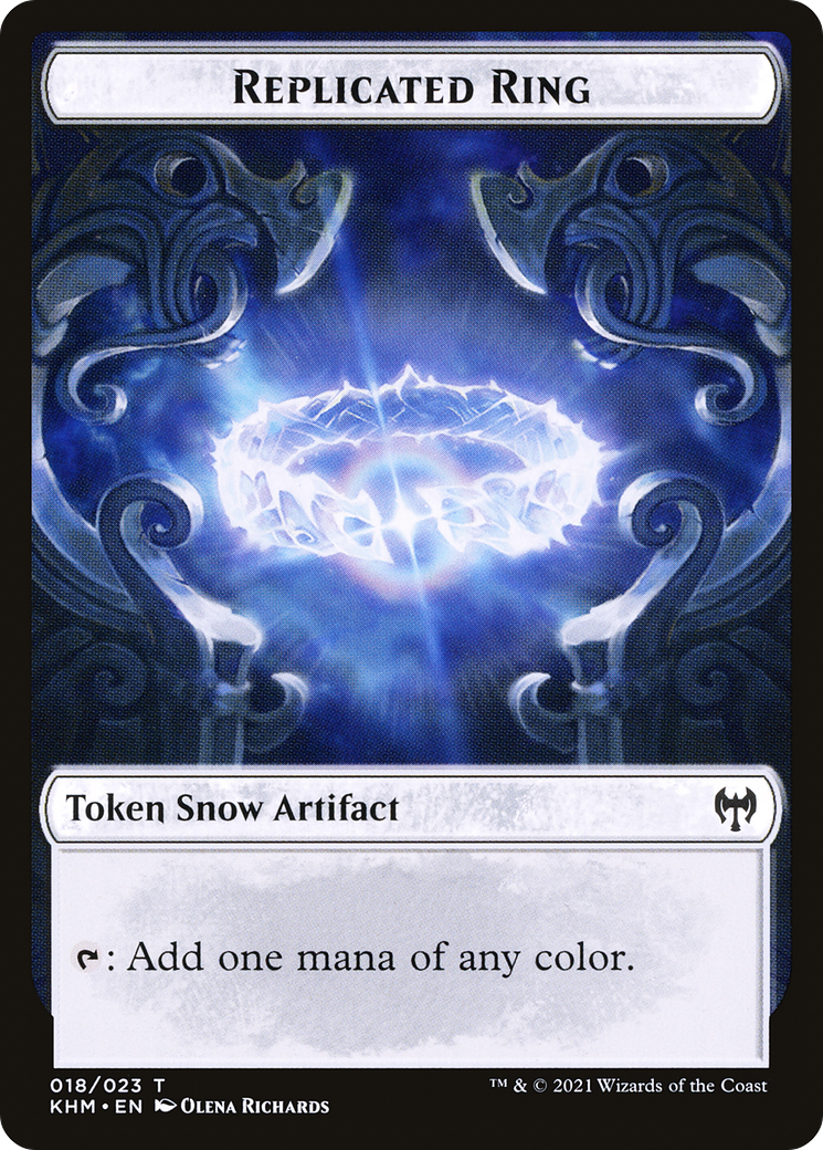 Replicated Ring  [Foil]  (KHM-018) - [Kaldheim Tokens]: (snow) - Trinity Hobby