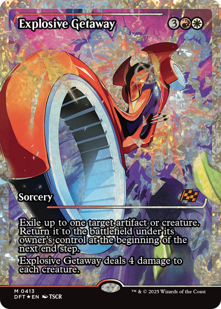 Explosive Getaway (Showcase Fracture Foil) (Japanese) [Aetherdrift] - Trinity Hobby
