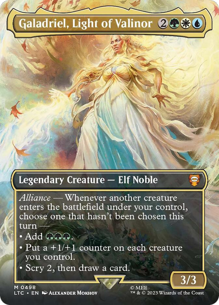Galadriel, Light of Valinor (Borderless) [The Lord of the Rings: Tales of Middle-Earth Commander] - Trinity Hobby