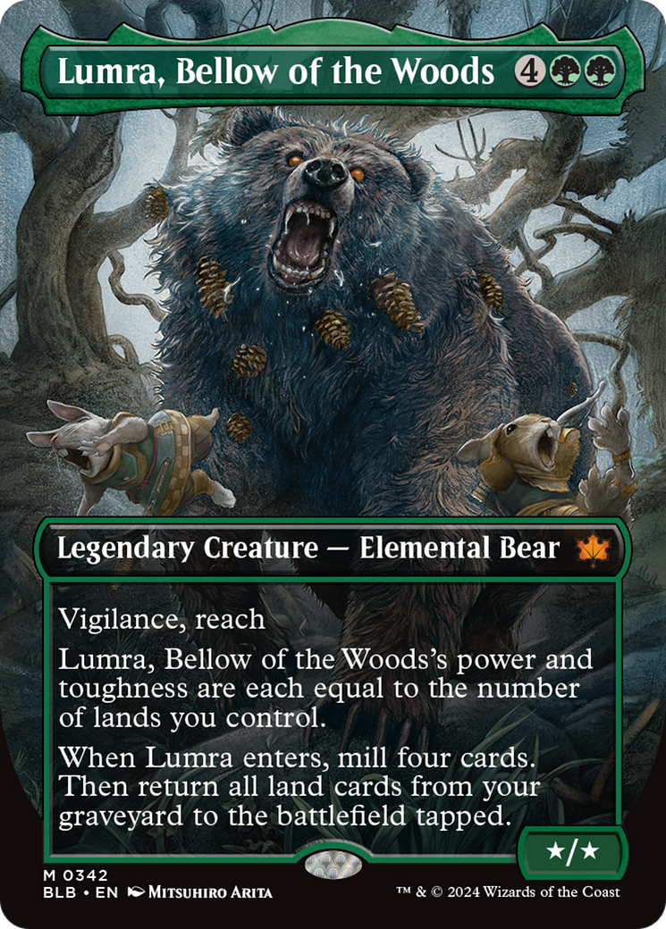 Lumra, Bellow of the Woods (Borderless) (0342) [Bloomburrow] - Trinity Hobby