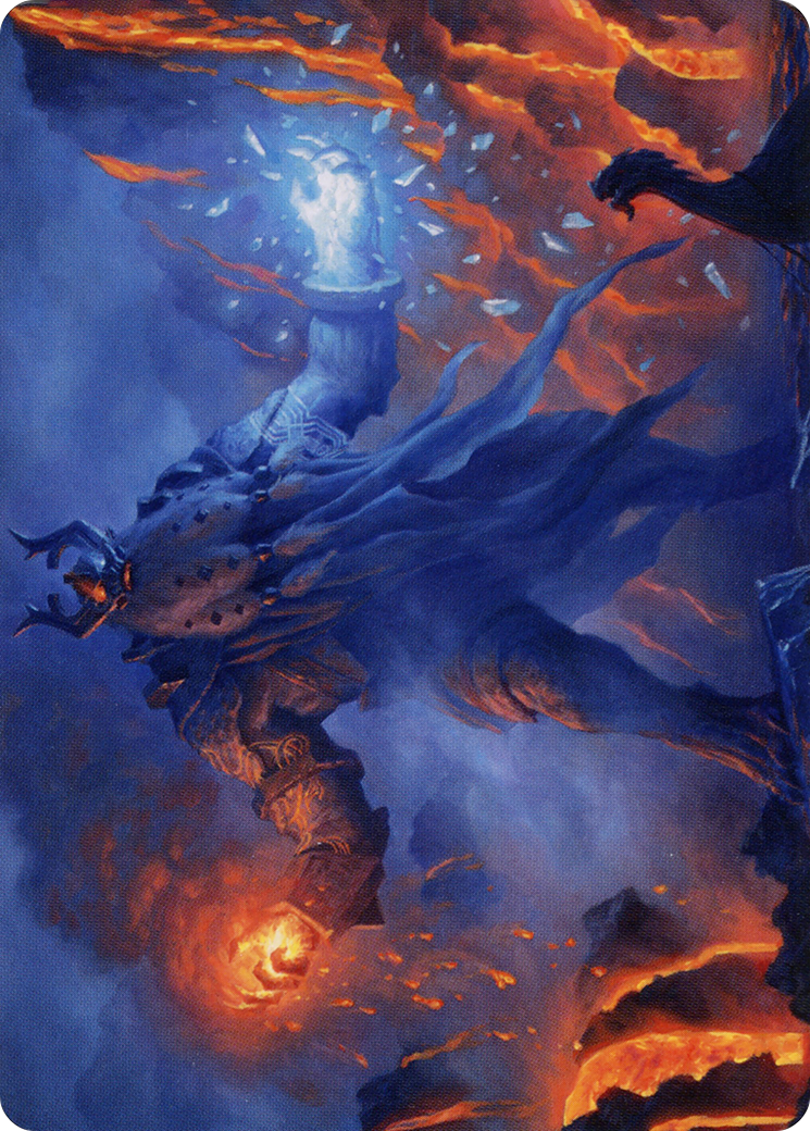 Aegar, the Freezing Flame Art Card  (ASKHM-055) - [Art Series: Kaldheim] (Borderless) - Trinity Hobby