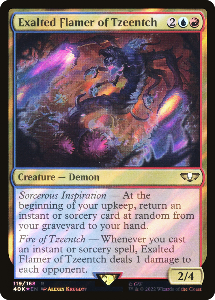 Lance-flammes exalté de Tzeentch (Surge Foil) [Warhammer 40,000]