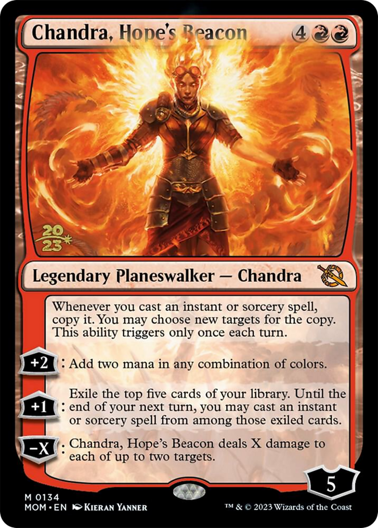 Chandra, Hope's Beacon [March of the Machine Prerelease Promos] - Trinity Hobby