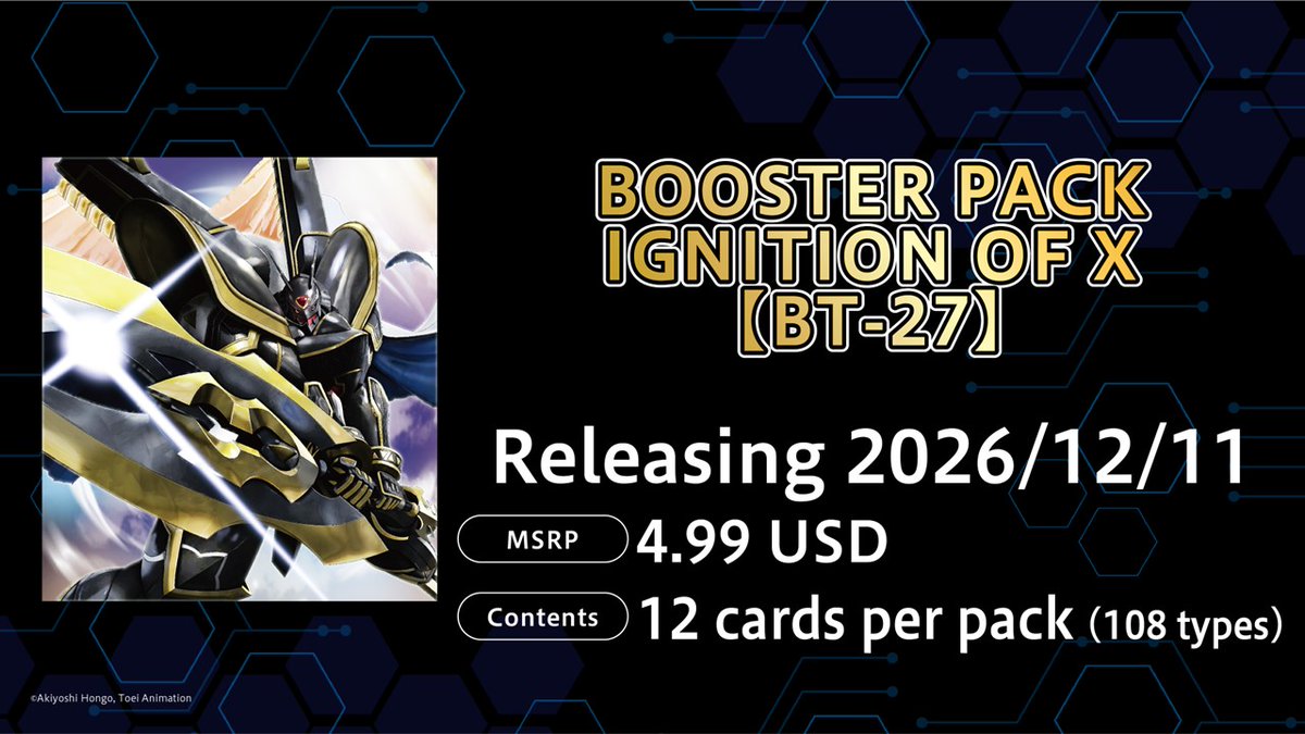 [Pre-Order] DIGIMON CG BT-27 IGNITION OF X BOOSTER (ETA 2026-12-11)