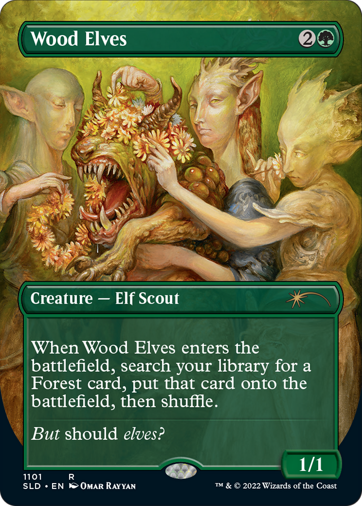 Wood Elves (Borderless) [Secret Lair Drop Series] - Trinity Hobby
