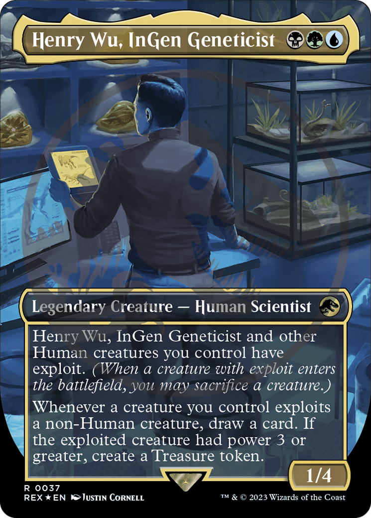 Henry Wu, InGen Geneticist (Emblem) (Borderless) [Jurassic World Collection Tokens] - Trinity Hobby