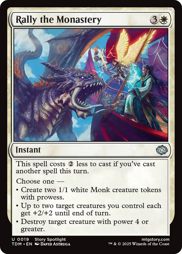 Rally the Monastery  [Foil]  (TDM-019) - [Tarkir: Dragonstorm] - Trinity Hobby