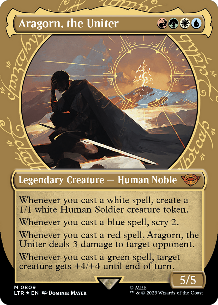 Aragorn, the Uniter (Showcase) (Surge Foil) [The Lord of the Rings: Tales of Middle-Earth] - Trinity Hobby