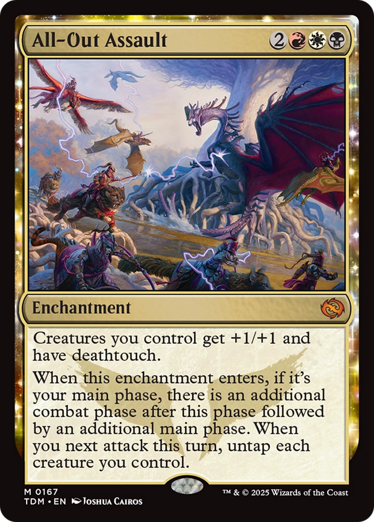 All-Out Assault  (TDM-167) - [Tarkir: Dragonstorm]: (enchantment) - Trinity Hobby