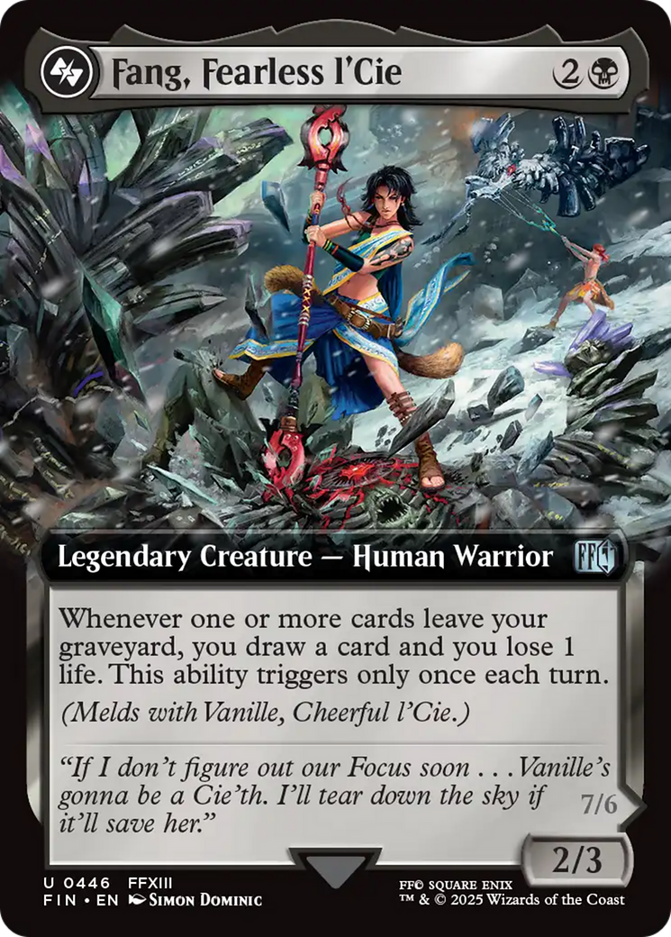 Fang, Fearless l'Cie  [Foil]  (FIN-446) - [FINAL FANTASY]: (Extended Art)