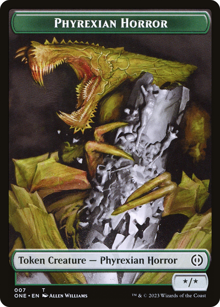 Phyrexian Horror Token (007) [Phyrexia: All Will Be One Tokens] - Trinity Hobby