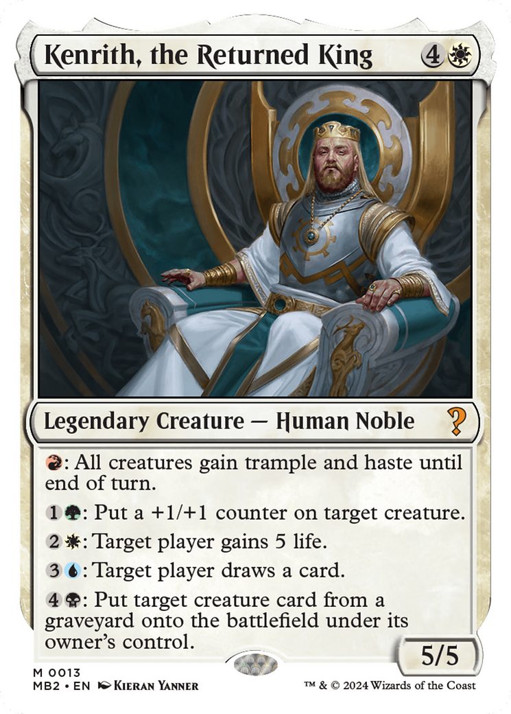 Kenrith, the Returned King (White Border) [Mystery Booster 2] - Trinity Hobby