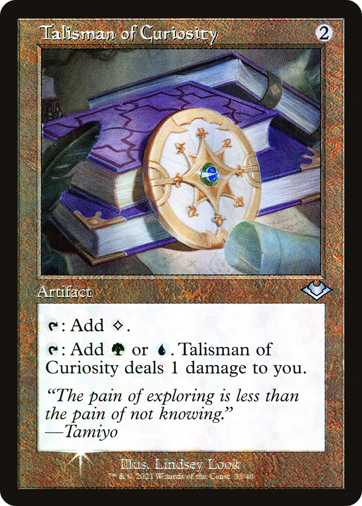 Talisman of Curiosity [Etched Foil]  (MH1-035) - [Modern Horizons 1 Timeshifts] - Trinity Hobby