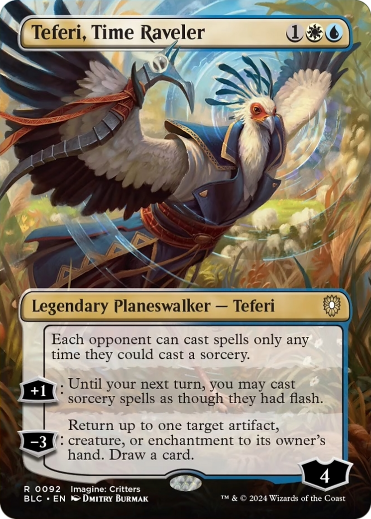 Teferi, Time Raveler (Borderless) [Bloomburrow Commander] - Trinity Hobby