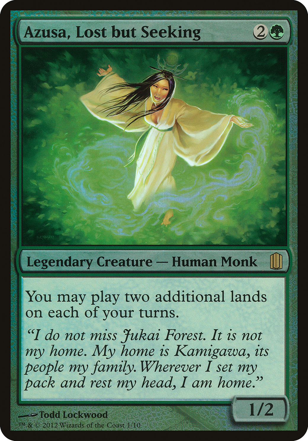 Azusa, Lost but Seeking (Oversized) [Commander's Arsenal Oversized] - Trinity Hobby