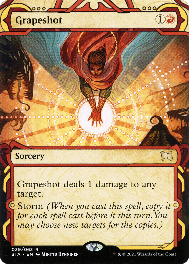 Grapeshot [Etched Foil]  (STA-039) - [Strixhaven Mystical Archive]: (Showcase) (Borderless) - Trinity Hobby