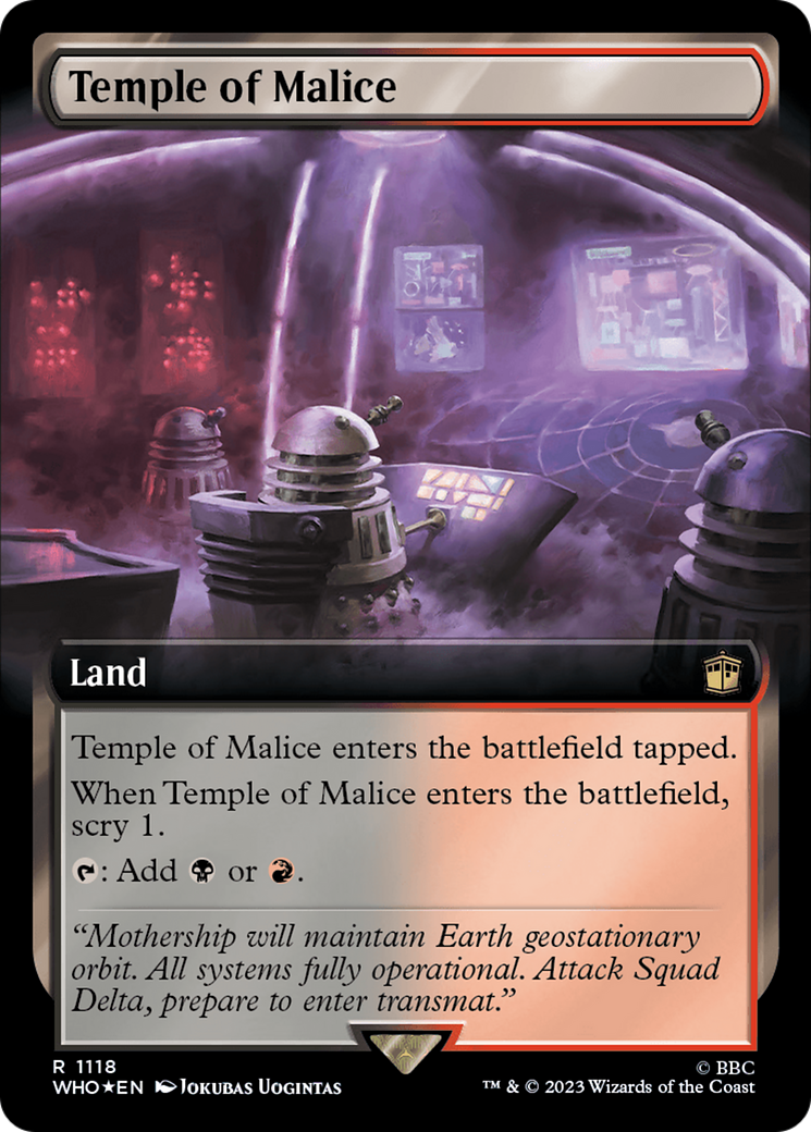 Temple of Malice (Extended Art) (Surge Foil) [Doctor Who] - Trinity Hobby