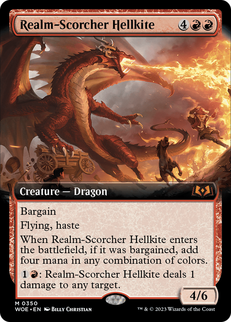 Realm-Scorcher Hellkite (Extended Art) [Wilds of Eldraine] - Trinity Hobby
