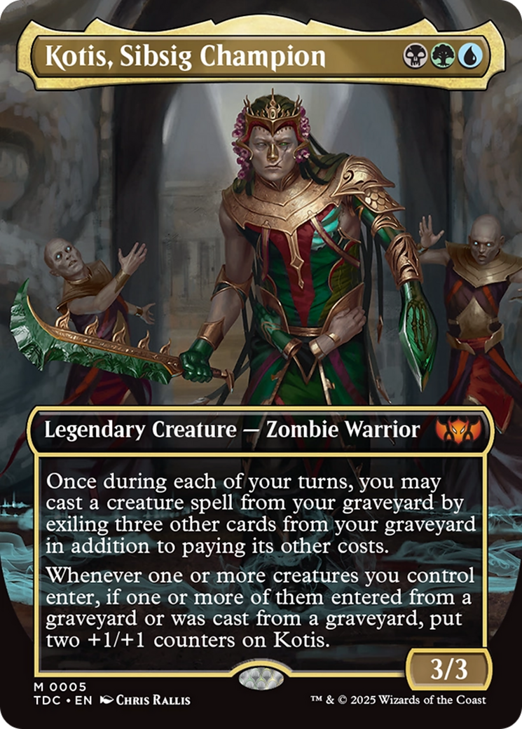 Kotis, Sibsig Champion (TDC-005) - [Commander: Tarkir: Dragonstorm] (Borderless) Foil - Trinity Hobby
