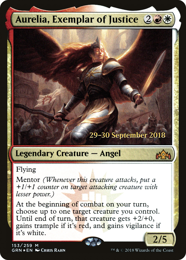 Aurelia, Exemplar of Justice [Guilds of Ravnica Prerelease Promos] - Trinity Hobby