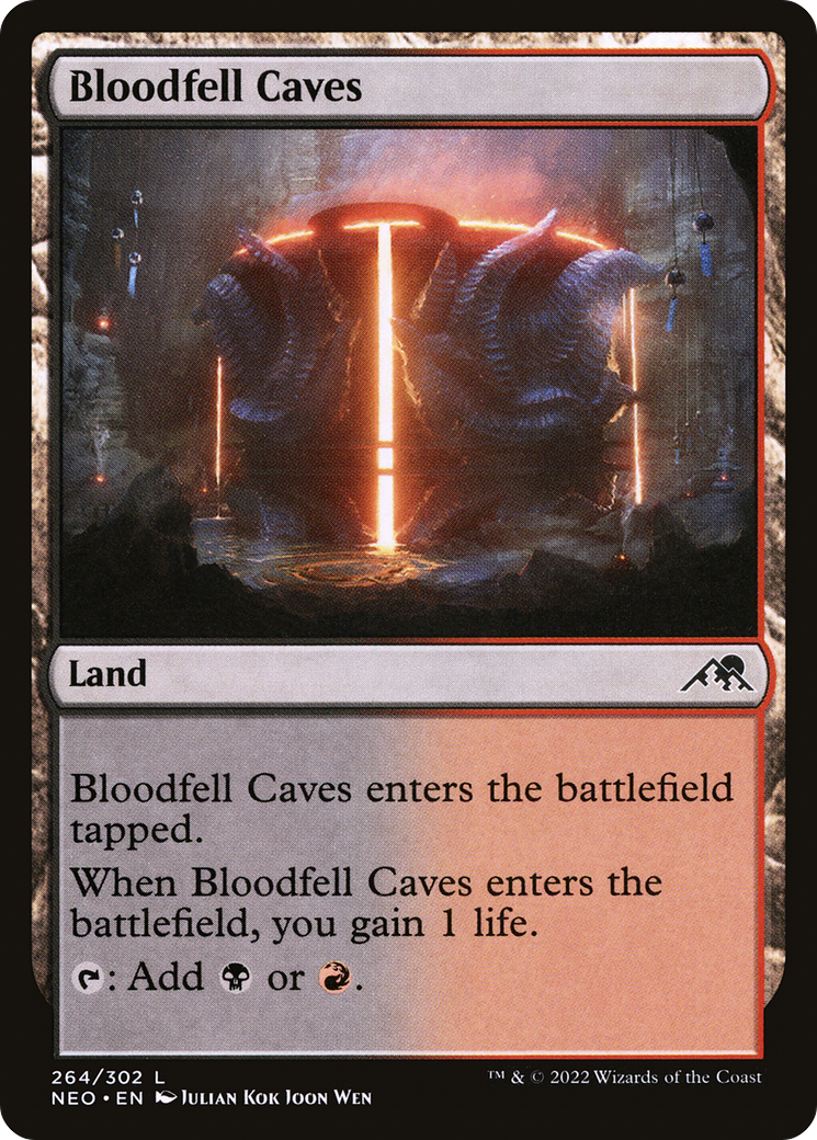 Bloodfell Caves [Kamigawa: Neon Dynasty] - Trinity Hobby