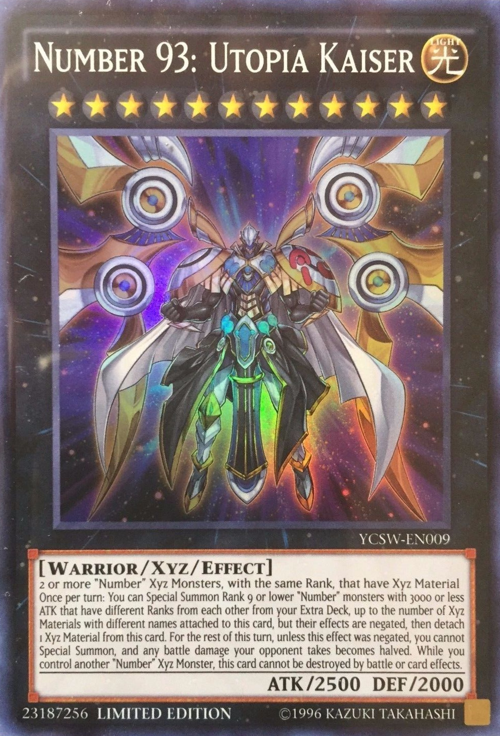 Number 93: Utopia Kaiser [YCSW-EN009] Super Rare - Trinity Hobby