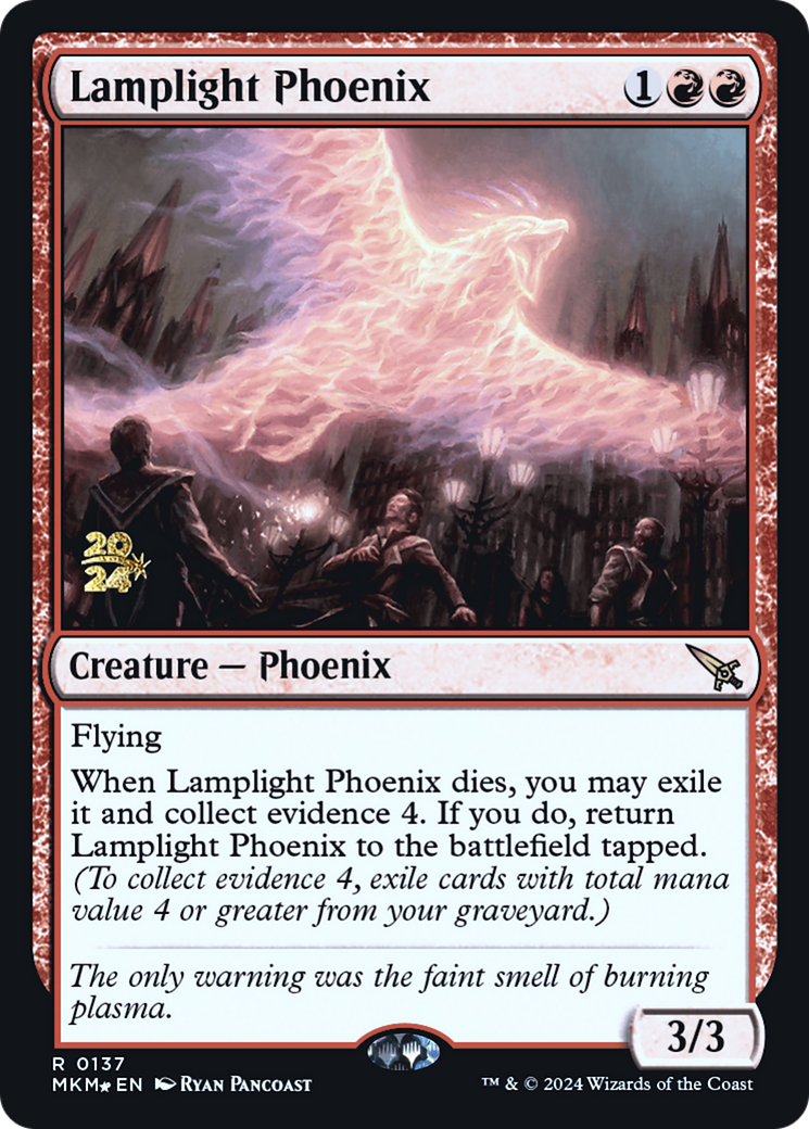 Lamplight Phoenix [Murders at Karlov Manor Prerelease Promos] - Trinity Hobby