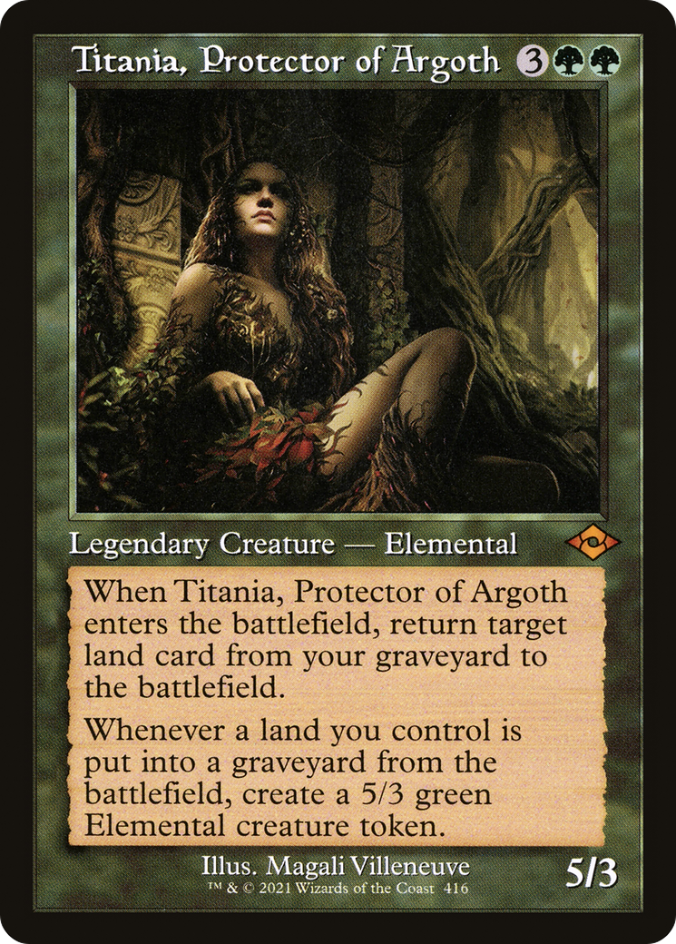 Titania, Protector of Argoth [Etched Foil]  (MH2-416) - [Modern Horizons 2] - Trinity Hobby