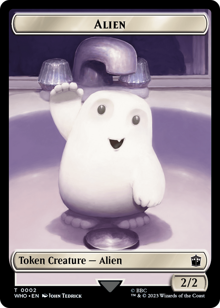 Alien // Alien Salamander Double-Sided Token [Doctor Who Tokens] - Trinity Hobby