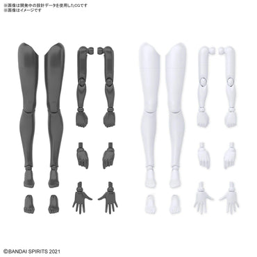 30MS OPTION BODY PARTS ARM PARTS & LEG PARTS [WHITE/BLACK]