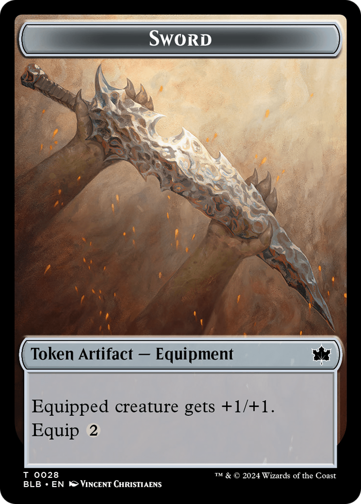 Sword  (BLB-028) - [Bloomburrow Tokens] - Trinity Hobby