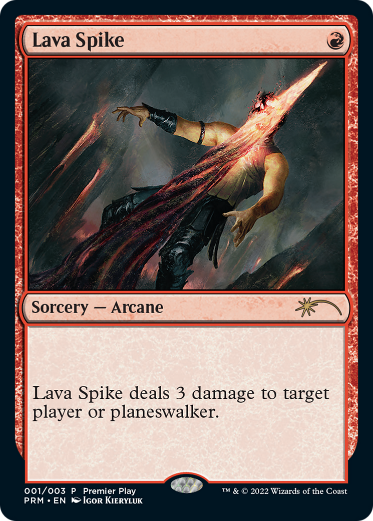 Lava Spike (Premier Play) [Pro Tour Promos] - Trinity Hobby