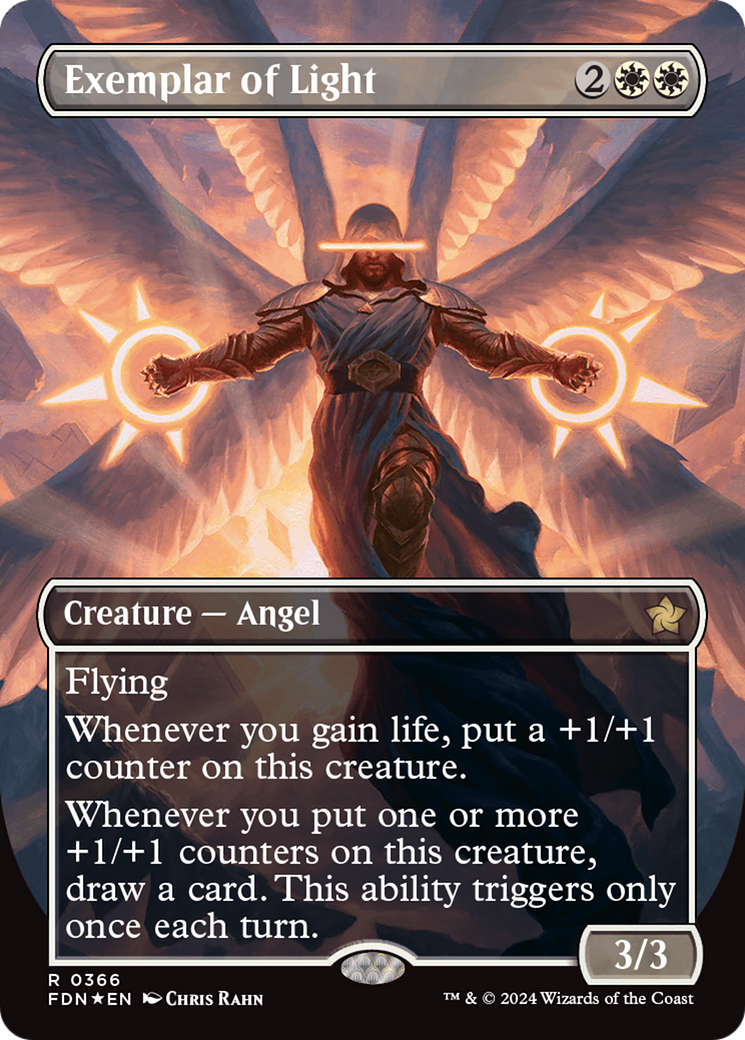 Exemplar of Light (Borderless) (Mana Foil) [Foundations] - Trinity Hobby