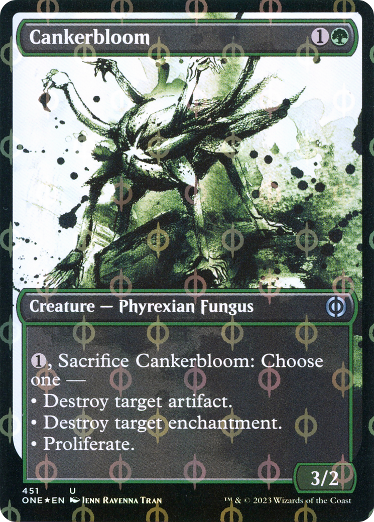 Cankerbloom (Showcase Ichor Step-and-Compleat Foil) [Phyrexia: All Will Be One] - Trinity Hobby