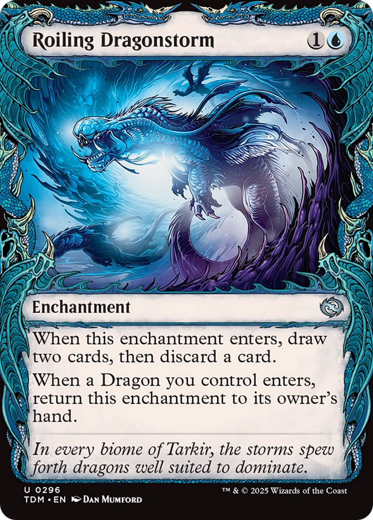 Roiling Dragonstorm  (TDM-296) - [Tarkir: Dragonstorm]: (Showcase, enchantment) - Trinity Hobby