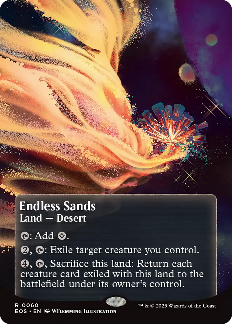 Endless Sands (0060) (Borderless) (Galaxy Foil)  [Foil]  (EOS-060) - [Edge of Eternities: Stellar Sights]