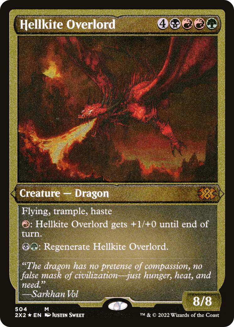 Hellkite Overlord (Foil Etched)  [Foil]  (2X2-504) - [Double Masters 2022] - Trinity Hobby