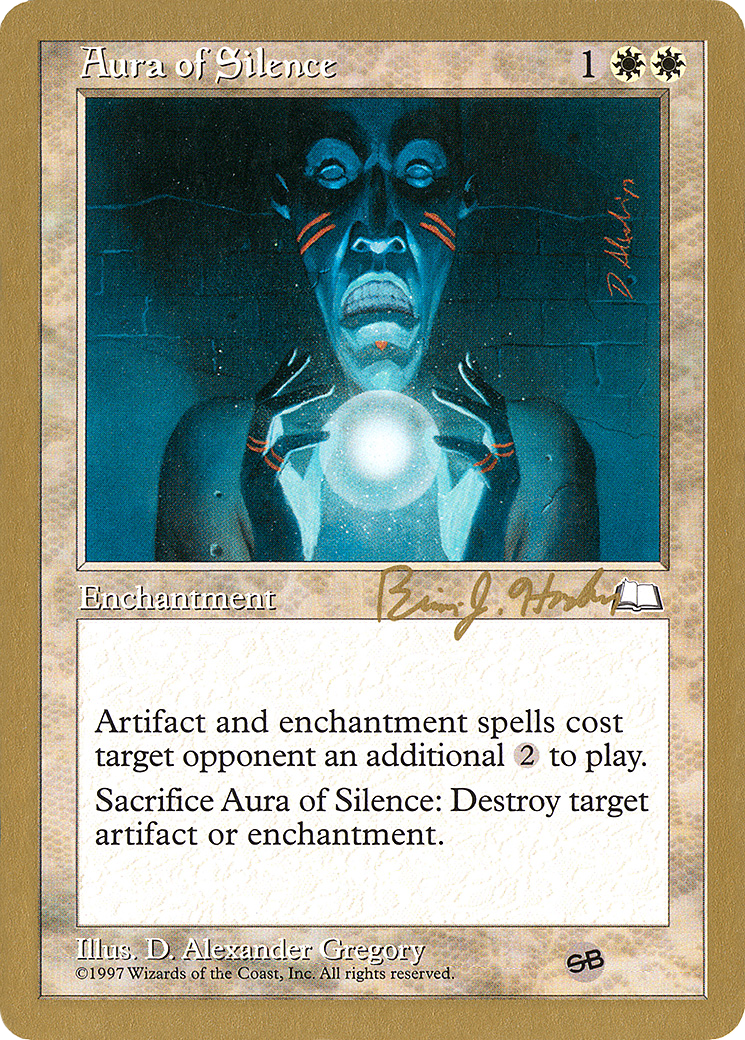 Aura of Silence (Brian Hacker) (SB) [World Championship Decks 1998] - Trinity Hobby