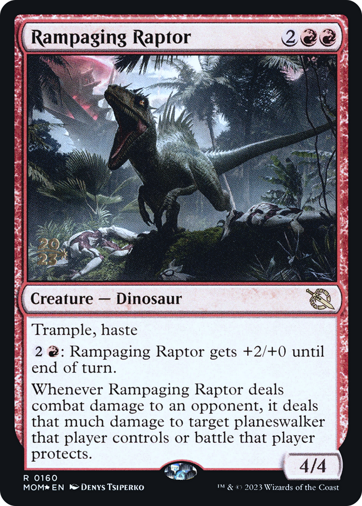Rampaging Raptor [March of the Machine Prerelease Promos] - Trinity Hobby