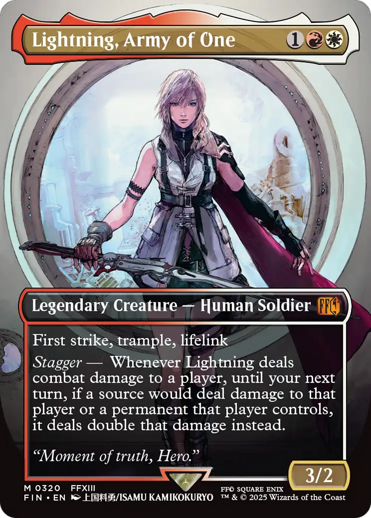 Lightning, Army of One  (FIN-320) - [FINAL FANTASY] (Borderless)